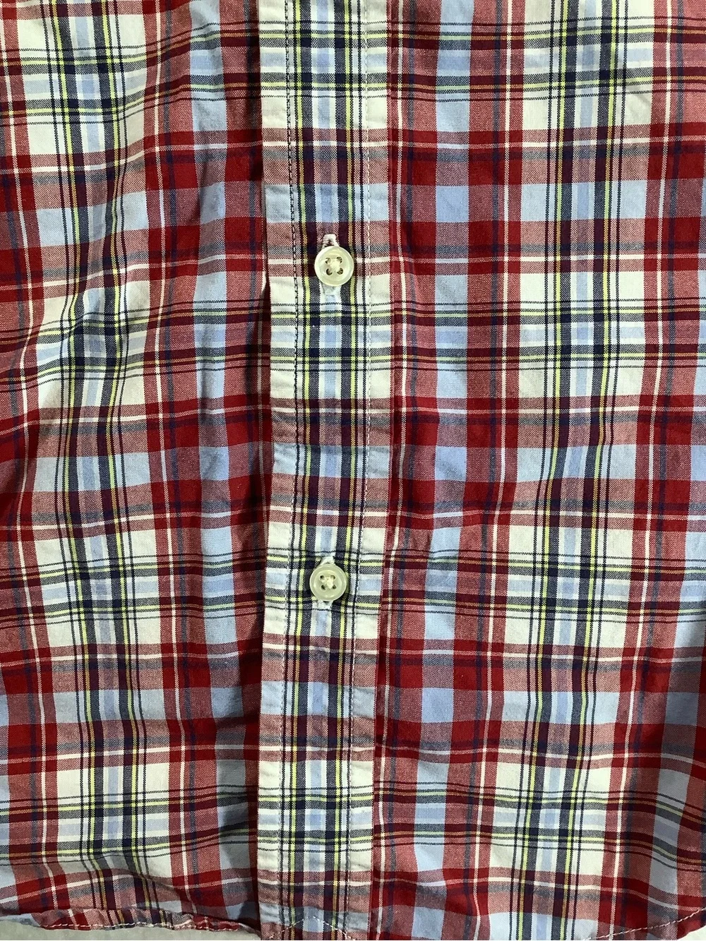 Ralph Lauren Red, White & Blue Plaid Button-Down Shirt